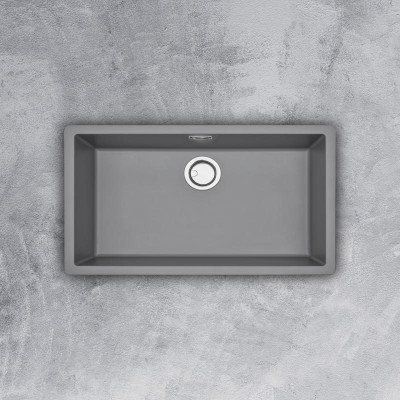 Chậu Rửa Chén Đá Malloca ZEN K-13073 (Xám) - Ngang 75.6cm - Lắp Nổi/Lắp Âm - Hàng Chính Hãng