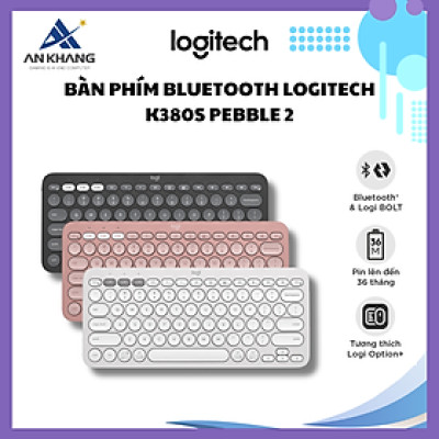 Bàn phím Bluetooth Logitech K380s Pebble 2 - Đa thiết bị, Phím tắt tùy chỉnh, Mỏng nhẹ - Bảo hành chính hãng 12 tháng - Hàng Chính Hãng