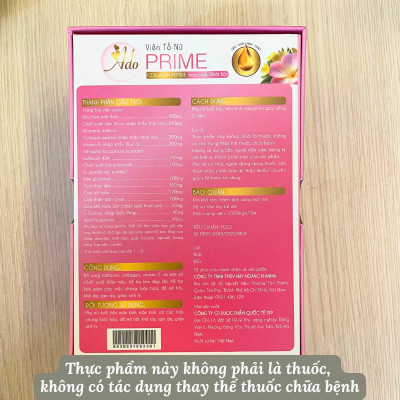 [TPBVSK] ADO PRIME – Hỗ Trợ Làm Đẹp Da (Lọ 30 viên nang mềm)