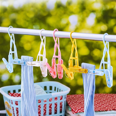 Set 10 Kẹp Phơi Quần Áo Có Dây Treo Tiện Lợi Hàng Nội Địa Nhật Cao Cấp