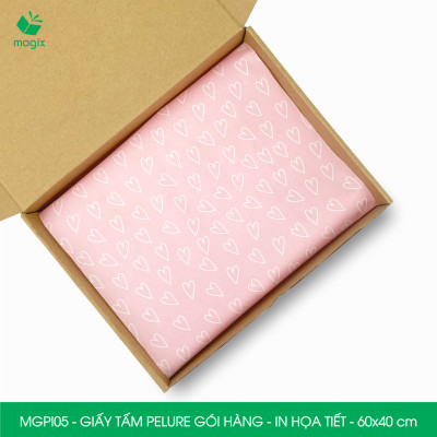 MGPI05 - Combo 100 tấm giấy Pelure gói hàng in họa tiết - 60x40 cm