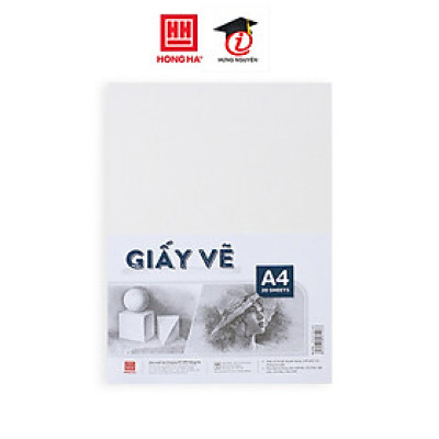 Giấy vẽ Hồng Hà A4 20 tờ  định lượng 160gsm độ trắng tự nhiên - 8116