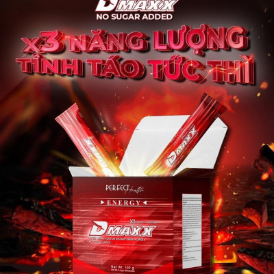 DMAXX thức uống bổ sung vitamin năng lượng không đường DAMODE 12 gói dùng thử màu đỏ