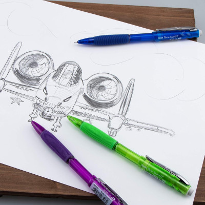 Bút Chì Kim Kỹ Thuật Pentel 0.5mm - QE205-K - Xanh Lá