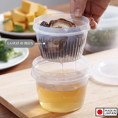 Bộ hộp đựng thực phẩm tròn 2 lớp NAKAYA W/S 500ml - Hàng nội địa Nhật Bản (#Made in Japan)