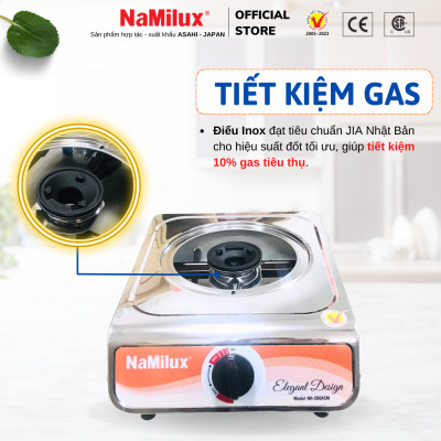 Bếp Gas Đơn NaMilux NH-260ASM - Bạc Inox - Hàng chính hãng
