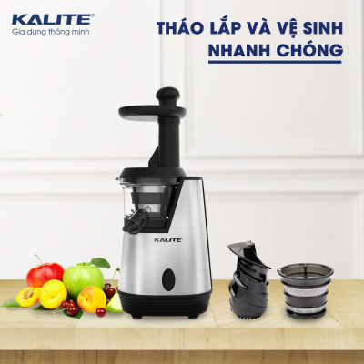 Máy Ép Chậm Kalite KSJ4413 Công Nghệ Châu Âu Dung Tích 350 ML Công Suất 20 0W - Hàng Chính Hãng