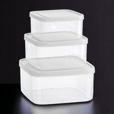 COMBO SÉT 3 Bộ hộp thực phẩm vuông Hokori MH 6529