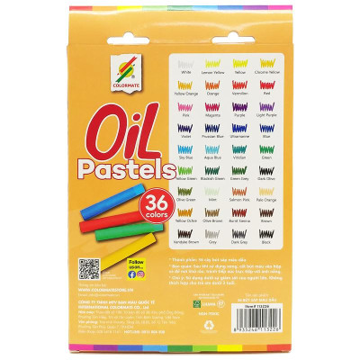 Hộp 36 Bút Sáp Màu Dầu - Colormate 113226