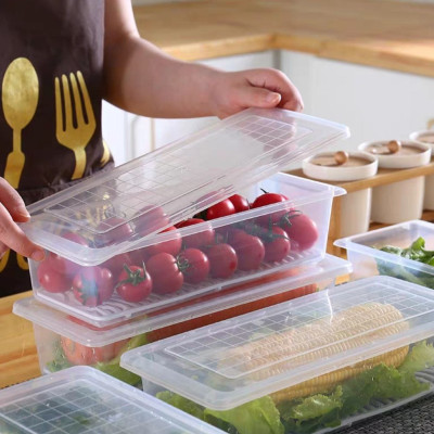 COMBO 3 HỘP ĐỰNG THỰC PHẨM CÓ KHAY LÓT RÁO NƯỚC ĐỂ TỦ LẠNH TRONG SUỐT TIỆN LỢI MH5686