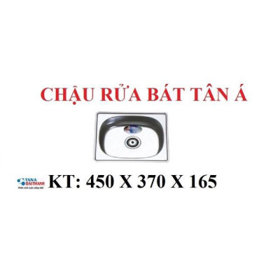 Chậu rửa bát Inox Tân Á xuất khẩu 1 ngăn (không có bàn phụ) - đã đủ phụ kiện thoát nước