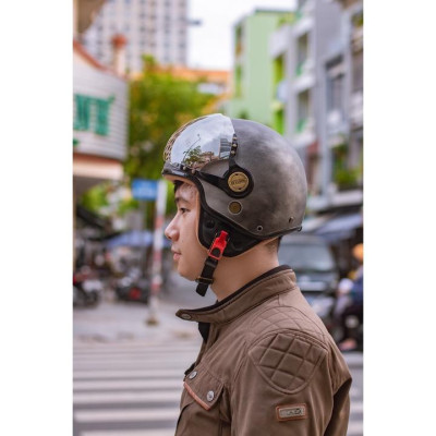 MŨ BẢO HIỂM CỔ ĐIỂN 3/4 BULLDOG POM RETRO- GARA20