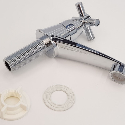 Vòi Lavabo lạnh nhựa ABS mạ Chrome Eurolife EL-LA05 (Trắng bạc)