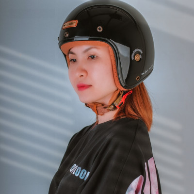 Mũ Bảo Hiểm 3/4 Cổ Điển BULLDOG Heli Sợi Thuỷ Tinh