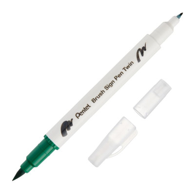 Bộ 6 Bút Lông Màu Nước 2 Đầu - Brush Sign Pen Twin - Pentel Art SESW30C-06E