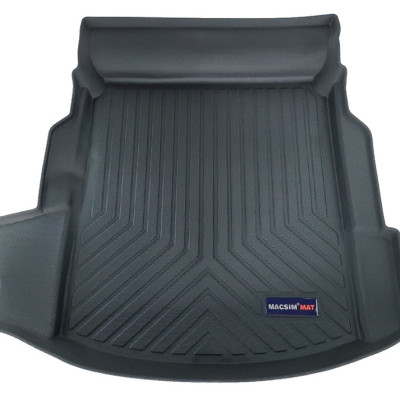 Thảm lót cốp xe ô tô Audi A8 2019-đến nay nhãn hiệu Macsim chất liệu TPV cao cấp màu đen (326)