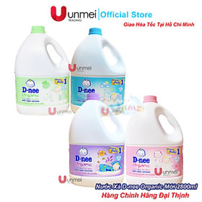 Nước Xả Vải Quần Áo Trẻ Em An Toàn Cho Da Bé D-NEE 2800ml, Đủ Màu Xanh Dương, Xanh Lá, Tím, Hồng, Trắng - Hàng Chính Hãng Dnee Đại Thịnh