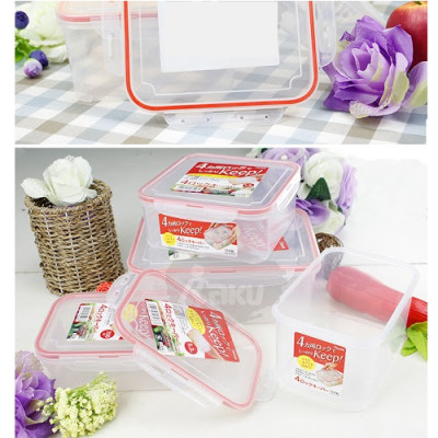 Combo 2 hộp nhựa trong đựng thực phẩm (cỡ nhỏ) - Hàng nội địa Nhật Bản