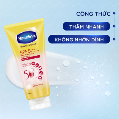 Tinh chất dưỡng thể chống nắng Vaseline Healthy Bright SPF 50+ PA++++ (30ml/70ml/300ml) - Hàng chính hãng