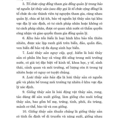 Luật thủy sản năm 2017 sửa đổi, bổ sung năm 2020, 2024 (bản in 2024)