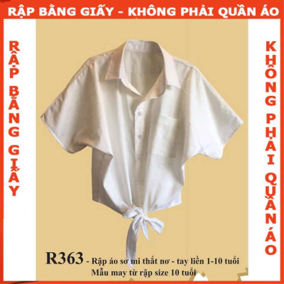 Rập sơ mi cho bé - Rập giấy A0 mã R363 (BẢN VẼ)