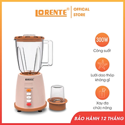 Máy xay sinh tố 2 cối Lorente LT-2566P màu hồng - Hàng chính hãng