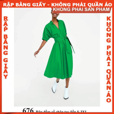 Rập giấy A0 đầm nữ  mã 676 (BẢN VẼ)