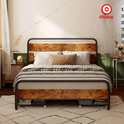 [ Miễn phí giao hàng và lắp đặt TP. HCM] Giường ngủ sắt hiện đại Ohaha - GS009