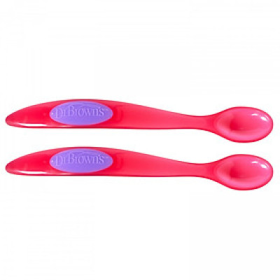 Bộ 2 chiếc thìa ăn dặm nhựa cao cấp Dr.Brown