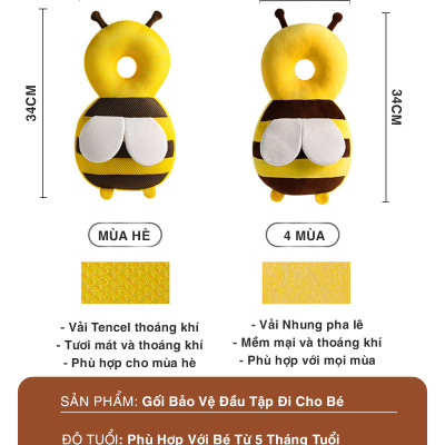 Gối Bảo Vệ Toàn Diện Đầu, Cổ, Cột Sống Cho Bé Tập Đi OFFICE CHILL Lá Chắn Đầu Tiên Bảo Vệ Trí Não Của Bé