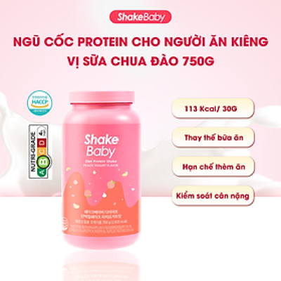 [CHÍNH HÃNG] Bột Ngũ Cốc Ăn Kiêng Thay Thế Bữa Ăn SHAKE BABY Diet Formular Protein Vị Sữa Chua Đào Hỗ Trợ Giảm Cân 750g