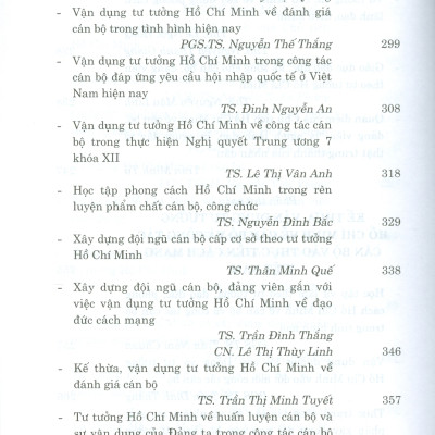 Tư tưởng Hồ Chí Minh về cán bộ, công tác cán bộ và sự kế thừa, vận dụng vào thực tiễn cách mạng Việt Nam