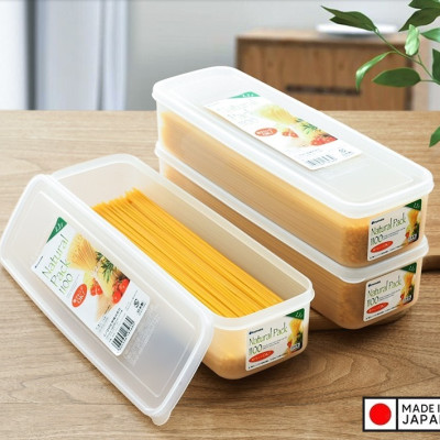 Combo 03 Hộp đựng thực phẩm đa năng Inomata 1100ml, có nắp mềm - Nội địa Nhật Bản