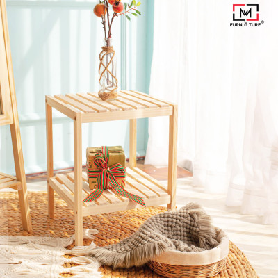 KỆ GỖ TRANG TRÍ HÀN QUỐC, KỆ ĐẦU GIƯỜNG 2 TẦNG - SHELF 2F