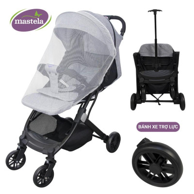 Xe đẩy gấp gọn cho bé Mastela HN-275 - Xe đẩy em bé sơ sinh cao cấp với tay kéo du lịch tiện lợi và khung aluminium siêu bền bảo hành 12 tháng