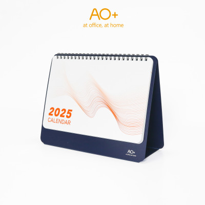 Lịch để bàn 2025, đế nhựa nhỏ gọn thiết kế đơn giản (nhựa PP/ 6 màu) AA505