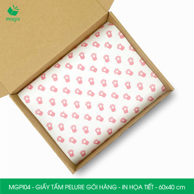 MGPI04 - Combo 100 tấm giấy Pelure gói hàng in họa tiết - 60x40 cm