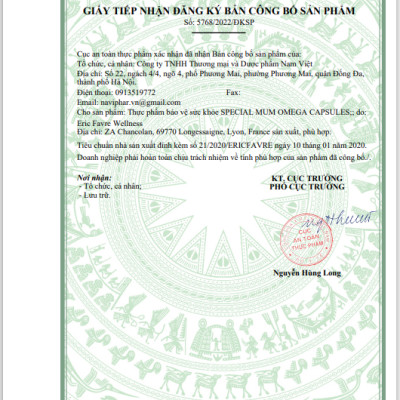 [Hộp 30/60 viên] Viên nang Special Mum Omega Capsules bổ sung DHA, Vitamin E, Vitamin D3, bổ sung DHA cho thai nhi