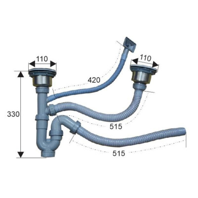 CHẬU RỬA BÁT NANO 2 HỐ BÀN TRƠN 100x48 cm nhập khẩu chính hãng GROVES