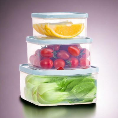 COMBO SÉT 3 Bộ hộp thực phẩm vuông Hokori MH 6529