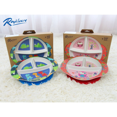 Khay ăn chia ngăn cho bé bamboo khay ăn bé ăn dặm BLW - Royalcare 0720-RC-7920