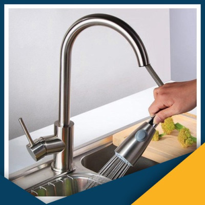 Chậu rửa bát inox304 bán nguyệt 5li chống xước 7546 Valenza, vòi rửa bát rút dây nóng lạnh 01, bộ xả 18cm, khay inox, rổ inox lỗ, bình rửa bát, rửa ly cốc