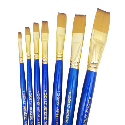 Bộ 7 Cây Cọ Vẽ Đầu Dẹp - DOMS Artistic 8064