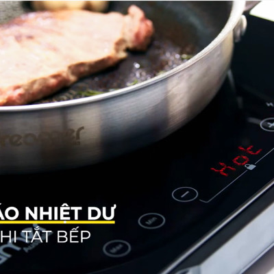 [Hàng Chính Hãng] Bếp Từ Dương Đôi Dreamer DKA-DIC135B (Đen) Công Suất 3500W, Chống Tràn, Cảnh Báo Nhiệt Dư, Khóa Trẻ Em, Cảm Ứng Sensor Touch