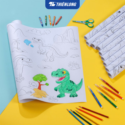 Tranh cuộn tô màu DIY Thiên Long Colokit - Hình ảnh dễ thương, đa dạng chủ đề hơn