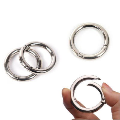 Set 3 Vòng Khoen Tròn Nhỏ, Móc Khuyên Chùm Khóa Trơn Kim Loại Màu Bạc, Móc Chùm Chìa Khóa, Móc Đa Năng - TakyHome  5070