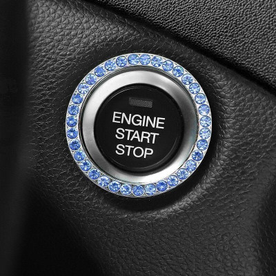 Vòng đá trang trí đính đá nút START STOP cho xe hơi logo sang trọng bắt mắt