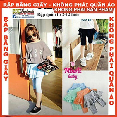 Rập giấy A0 mã R271 - rập quần legging lửng cho bé