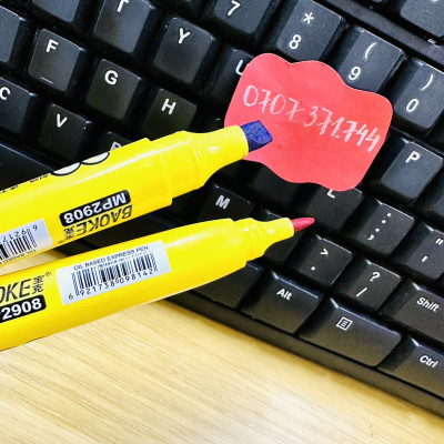 Viết Lông Dầu Baoke 2908 Hàng Chính Hãng 2 Đầu Bút To Và Nhỏ Thuận Lợi Khi Dùng