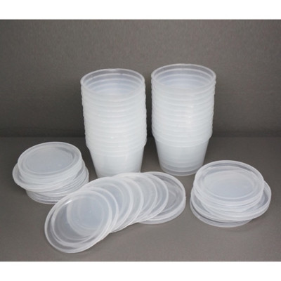 Hộp nhựa đựng làm Bánh FLan . rau câu , sữa chua ,caramen , đựng slime set 50 hộp 